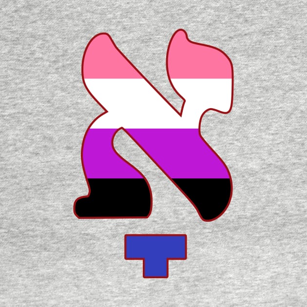 Kometz Aleph (Genderfluid Pride Colors) by dikleyt